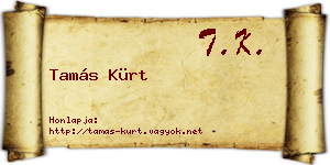 Tamás Kürt névjegykártya