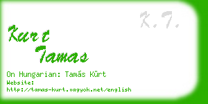 kurt tamas business card